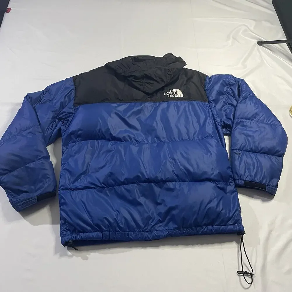 VTG 1998 The North Face Nuptse 700 Down Puffer Jacket‎ Blue Black Men's Large